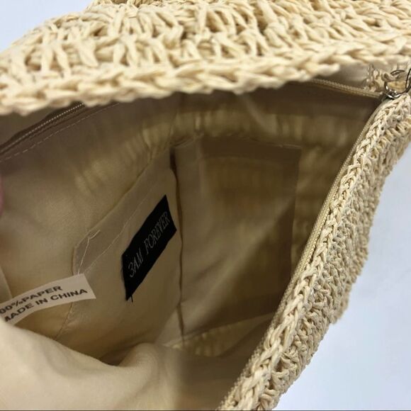 NEW 3AM Forever Paper Weave Clutch with Snap Close - Picture 3 of 10